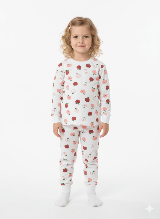 Desenli Şardonlu Pijama Takımı, çocuklar için sevimli ve renkli pijama takımı.