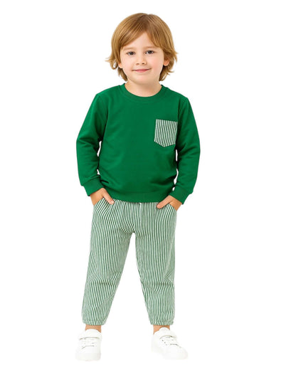 Cep Detaylı Burgu Kumaş Erkek Takım