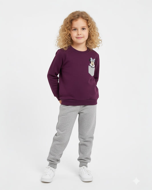 Mickey & Minnie Baskılı Çocuk Takımı