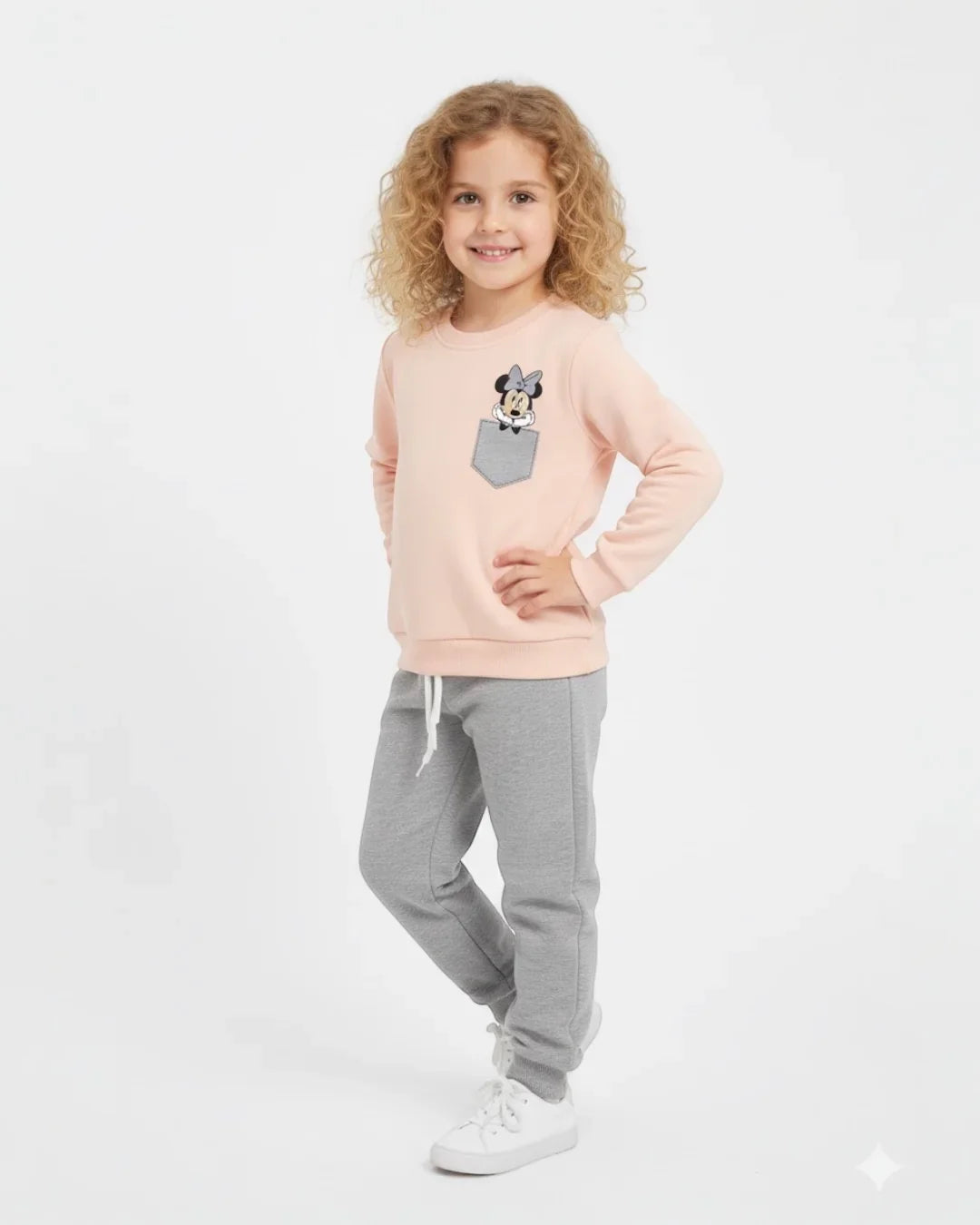 Mickey & Minnie Baskılı Çocuk Takımı