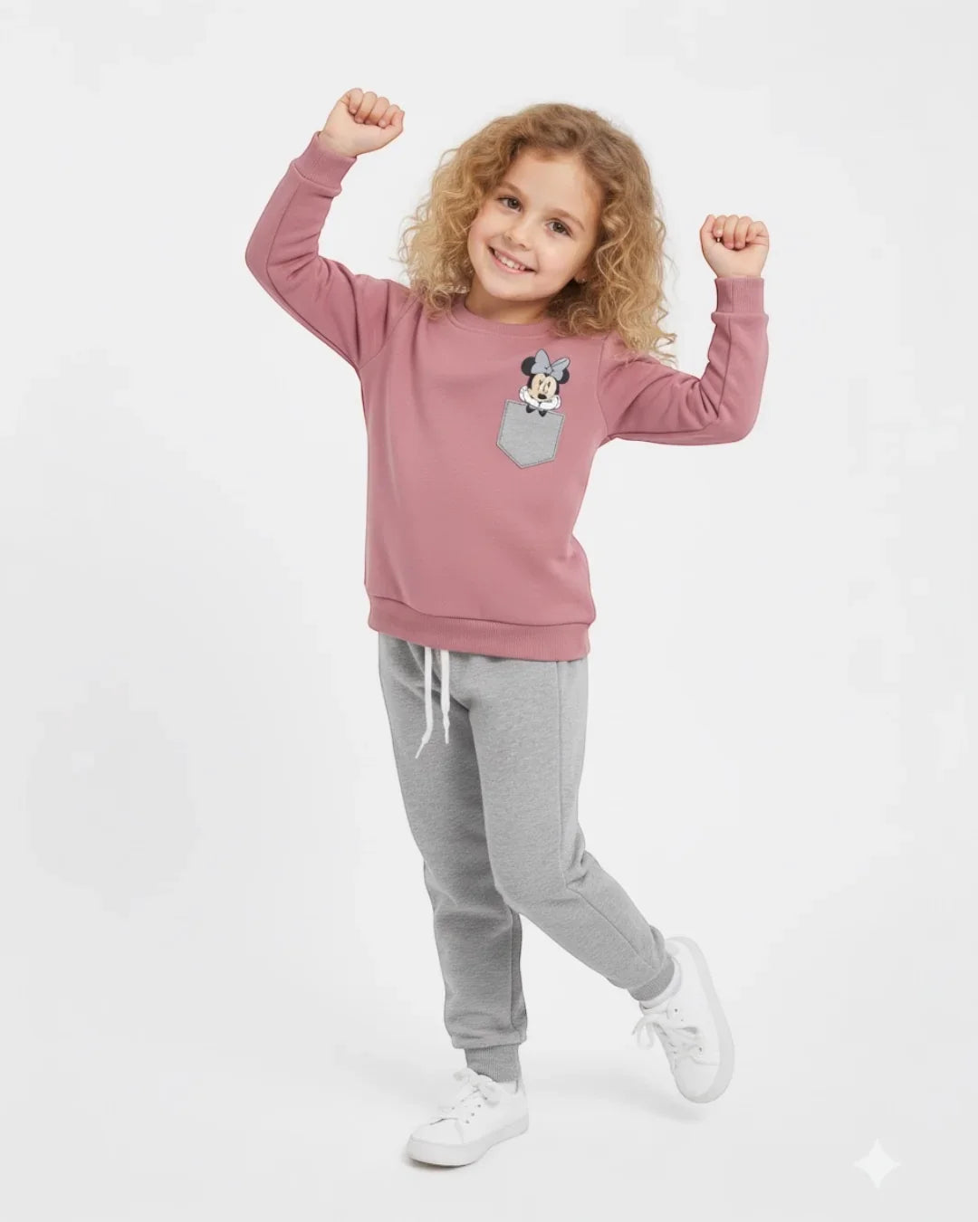 Mickey & Minnie Baskılı Çocuk Takımı