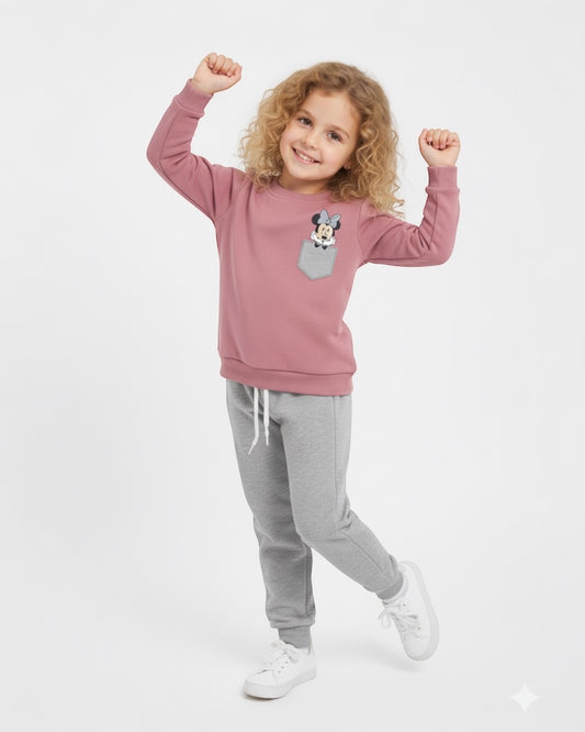 Mickey & Minnie Baskılı Çocuk Takımı