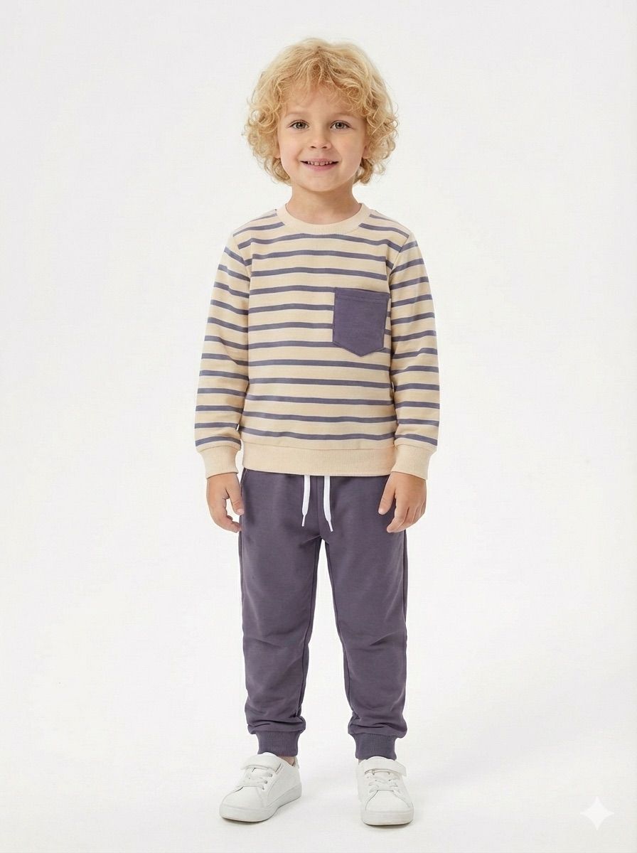 Çizgili  Erkek Çocuk Takımı
